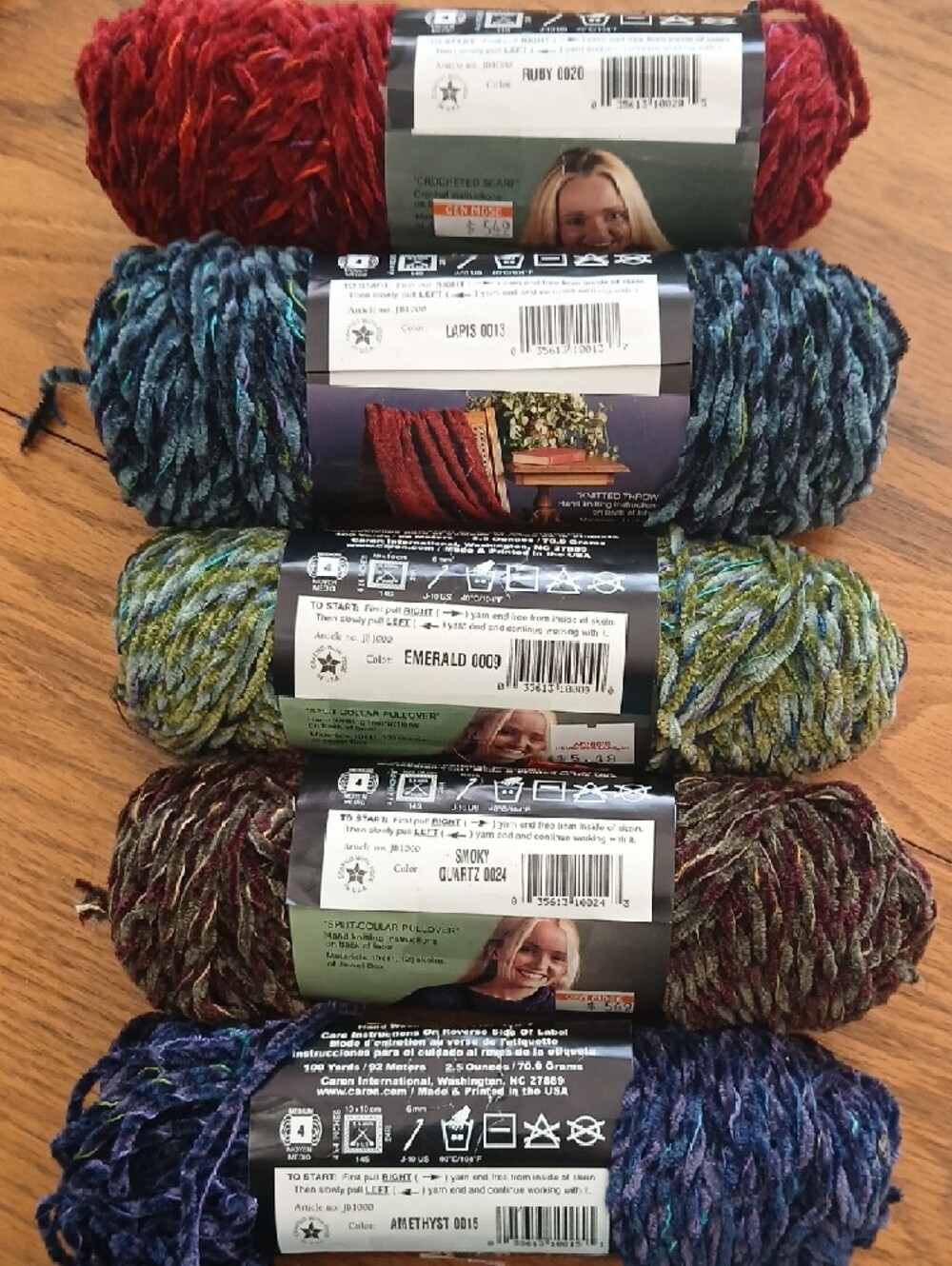 Jewel Box Chenille Yarn Skeins - Assorted Colors - Picture 2 of 2